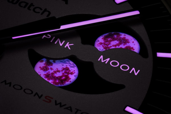 OMEGA x Swatch Mission to the Pink Moonphase MoonSwatch Release Info April Pink Moon pulsometer heart motif bright pink bioceramic limited edition