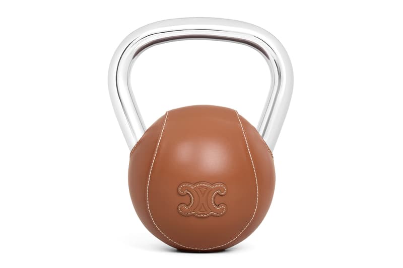Elevate Your Work Out With Celine's Newest Fitness Collection dumbbells weights brick yoga mat kettlebell reformer jump rope