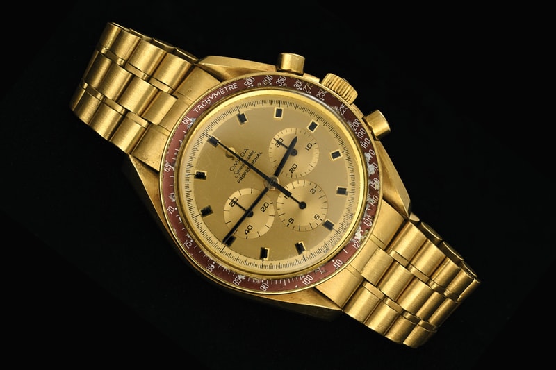 Neil Armstrong OMEGA Speedmaster Professional 18K Gold 1969 Apollo 11 Commemorative Watch RR Auction Info