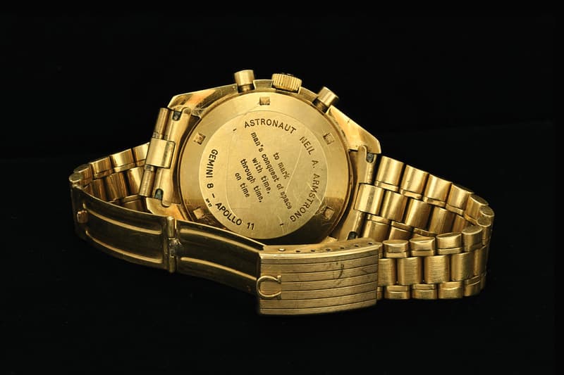 Neil Armstrong OMEGA Speedmaster Professional 18K Gold 1969 Apollo 11 Commemorative Watch RR Auction Info