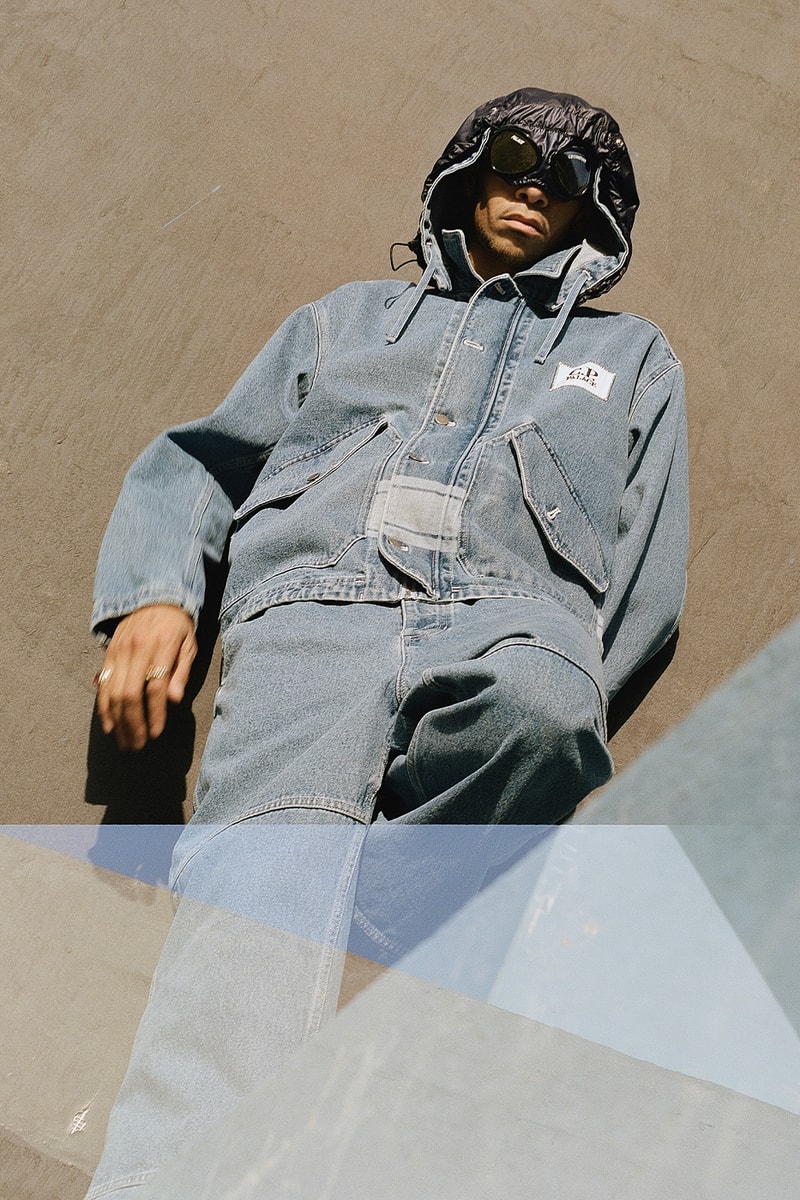 Palace Merges Creative Dialogues With C.P. Company in Latest Capsule lookbook release info italian athletic sportswear denim goggle jacket windbreaker khaki