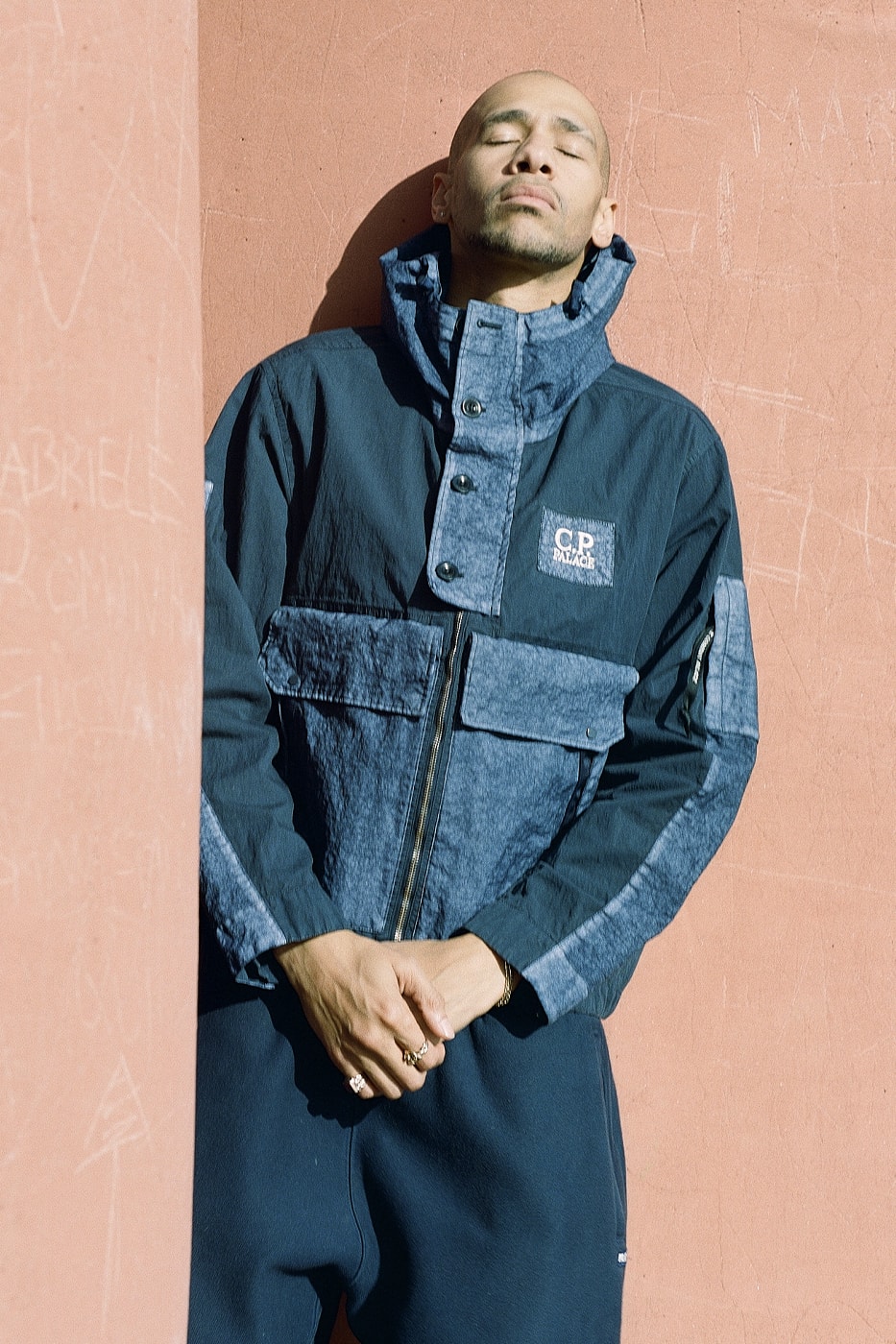 Palace Merges Creative Dialogues With C.P. Company in Latest Capsule lookbook release info italian athletic sportswear denim goggle jacket windbreaker khaki