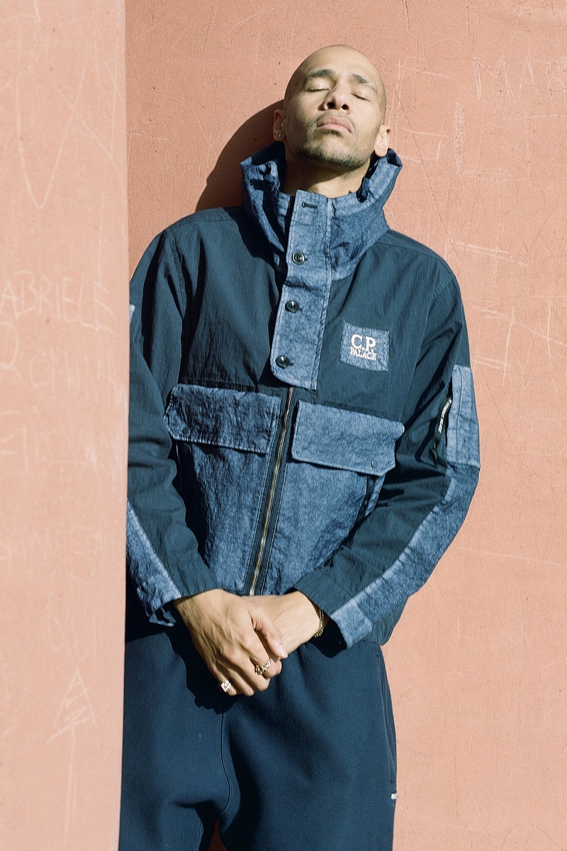 Palace Merges Creative Dialogues With C.P. Company in Latest Capsule lookbook release info italian athletic sportswear denim goggle jacket windbreaker khaki