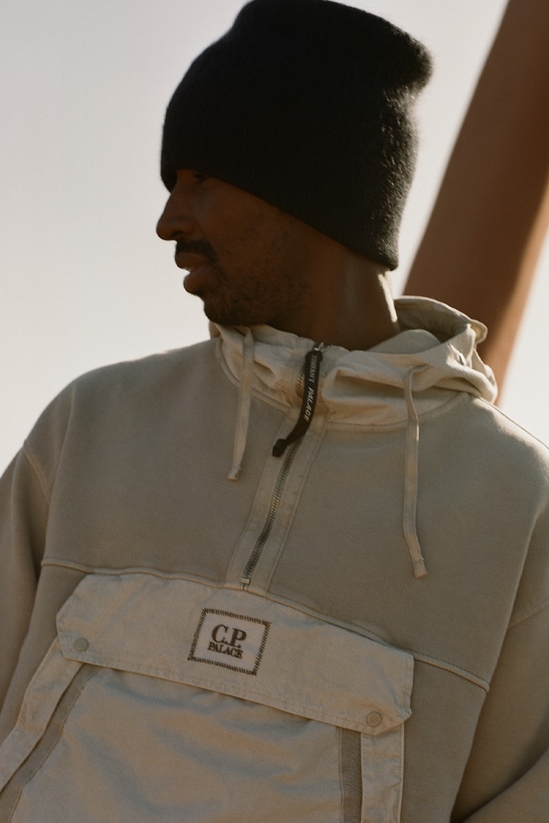 Palace Merges Creative Dialogues With C.P. Company in Latest Capsule lookbook release info italian athletic sportswear denim goggle jacket windbreaker khaki