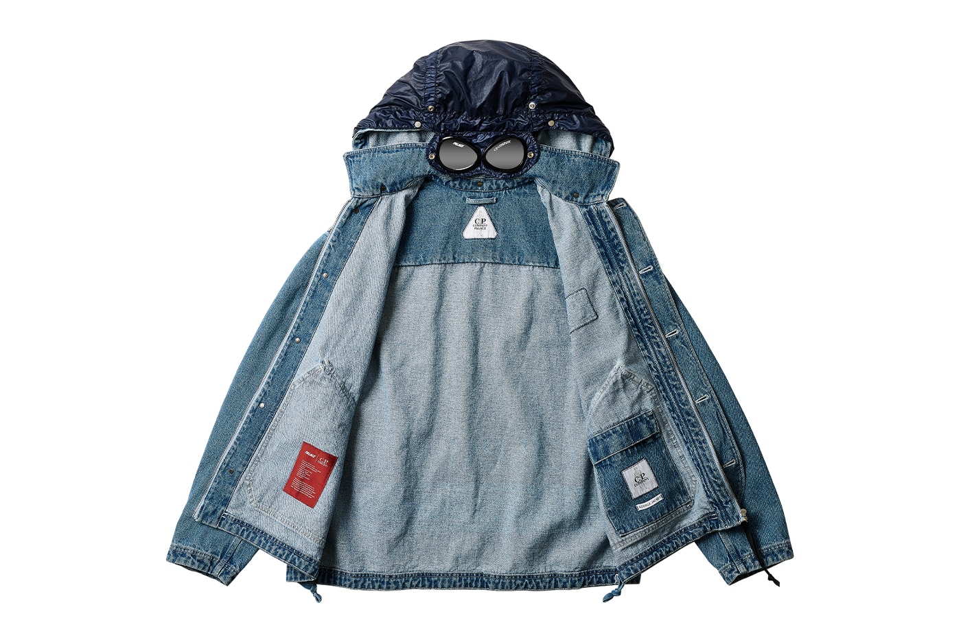 Palace Merges Creative Dialogues With C.P. Company in Latest Capsule lookbook release info italian athletic sportswear denim goggle jacket windbreaker khaki