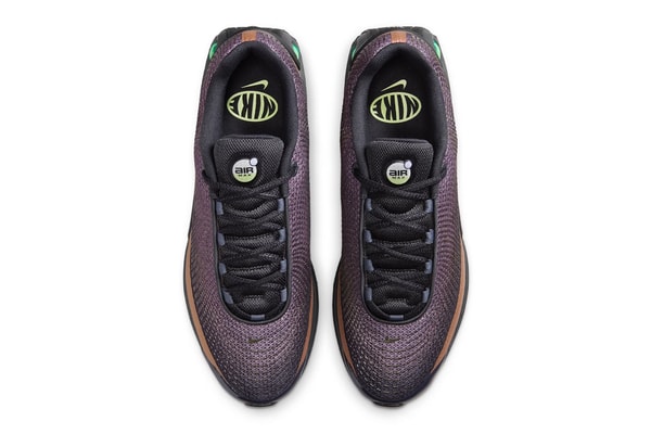 Official Look at the Nike Air Max Dn "Celery" Off-Noir/Dark Russet-Celery iB8065-045 iridescent swoosh 1999 tuned max celery