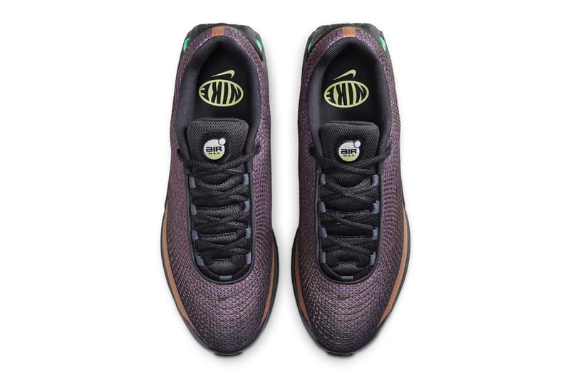 Official Look at the Nike Air Max Dn "Celery" Off-Noir/Dark Russet-Celery iB8065-045 iridescent swoosh 1999 tuned max celery