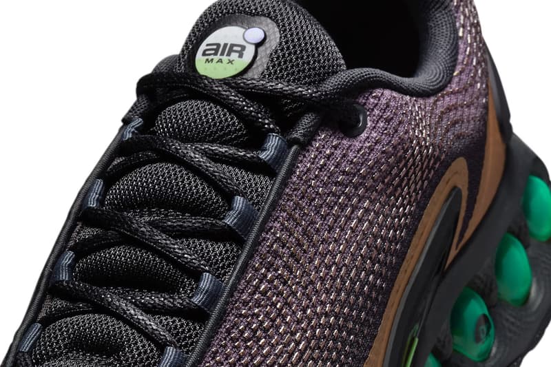 Official Look at the Nike Air Max Dn "Celery" Off-Noir/Dark Russet-Celery iB8065-045 iridescent swoosh 1999 tuned max celery