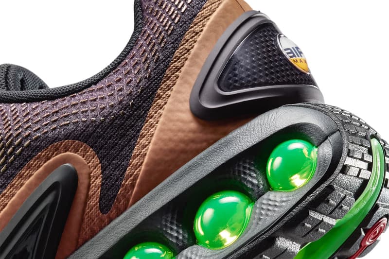 Official Look at the Nike Air Max Dn "Celery" Off-Noir/Dark Russet-Celery iB8065-045 iridescent swoosh 1999 tuned max celery