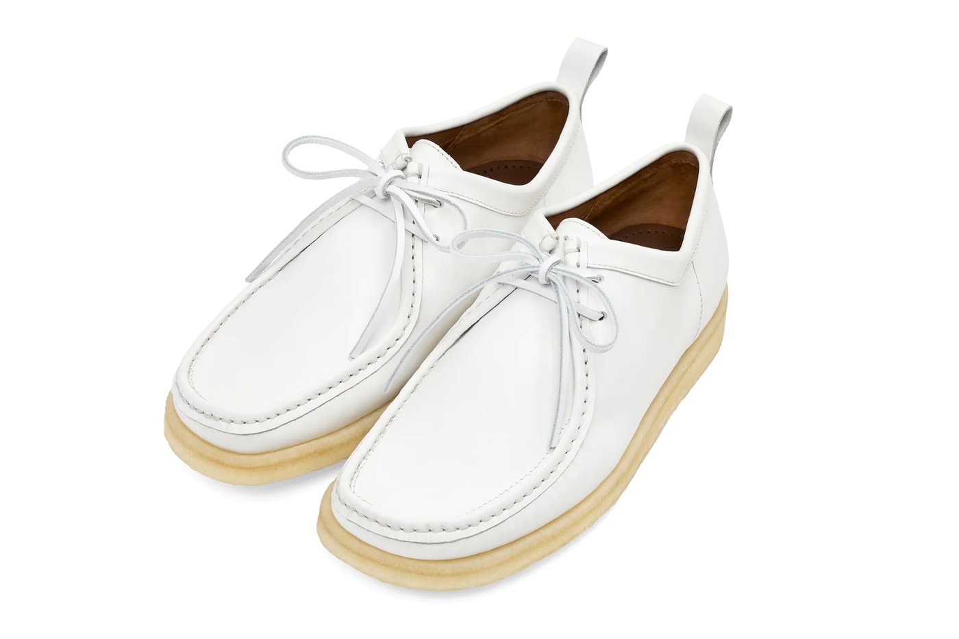 JJJJound and Padmore & Barnes Reunite for Heritage P204 Silhouette moccassin shoe beige white leather suede