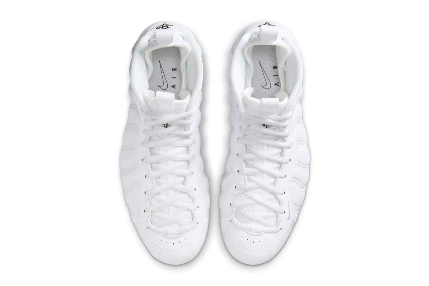 Nike Air Foamposite One "Triple White" HJ5195-100 Release Info all white shoe basketball shoe penny hardaway 1 cent