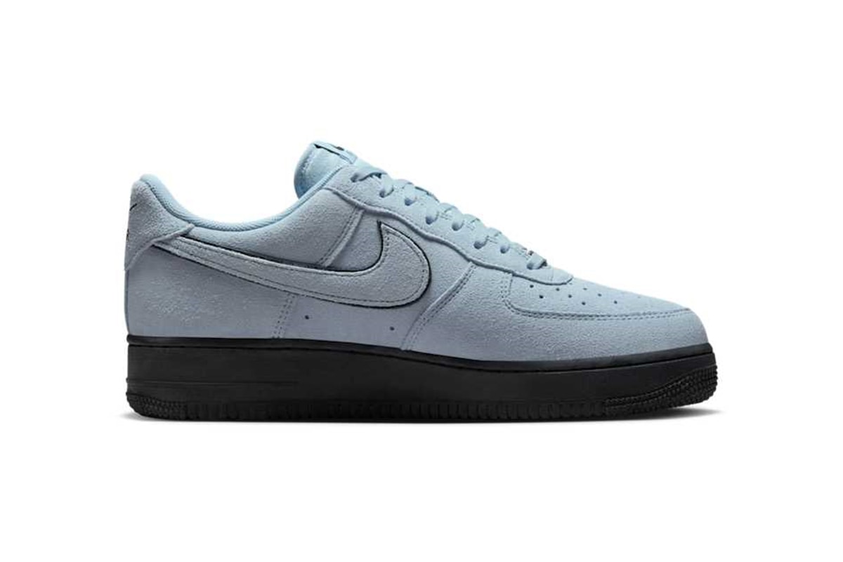 Nike Air Force 1 Low Suede Light Armoury Blue Black HQ1966-400 Release Info