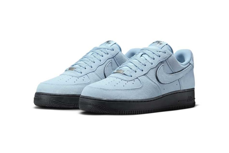 Nike Air Force 1 Low Suede Light Armoury Blue Black HQ1966-400 Release Info