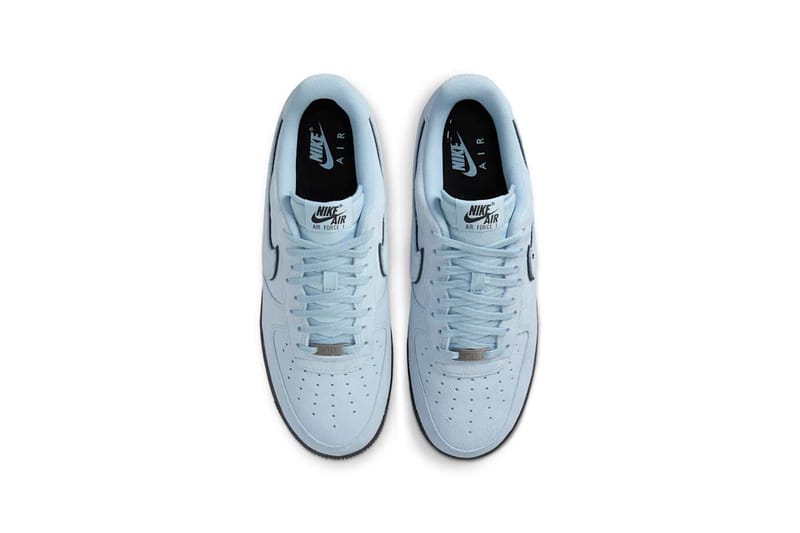 baby blue and black air force ones