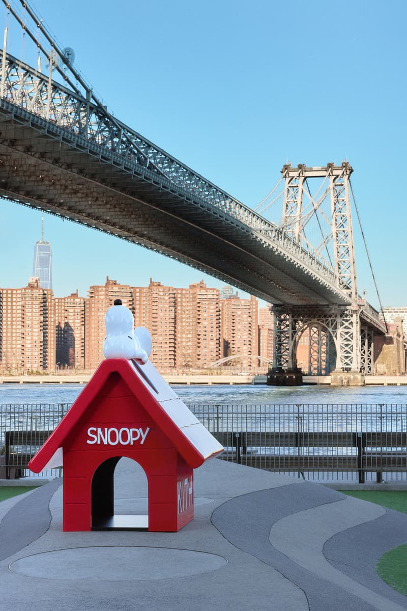Kith Brings Snoopy's Doghouse to Domino Park peanuts collab brooklyn nyc charlie brown