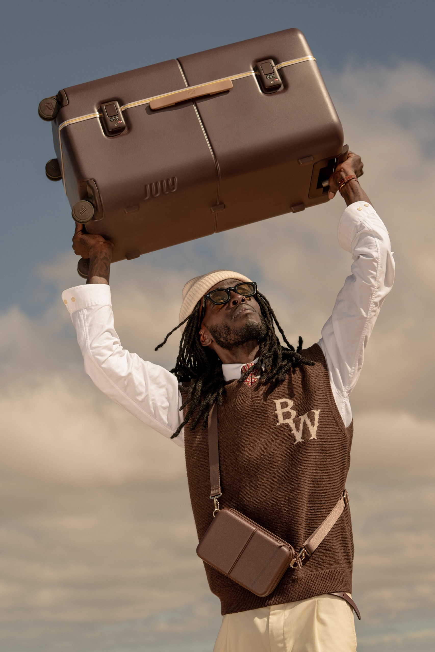 July Brown Luggage Suitcase Collection