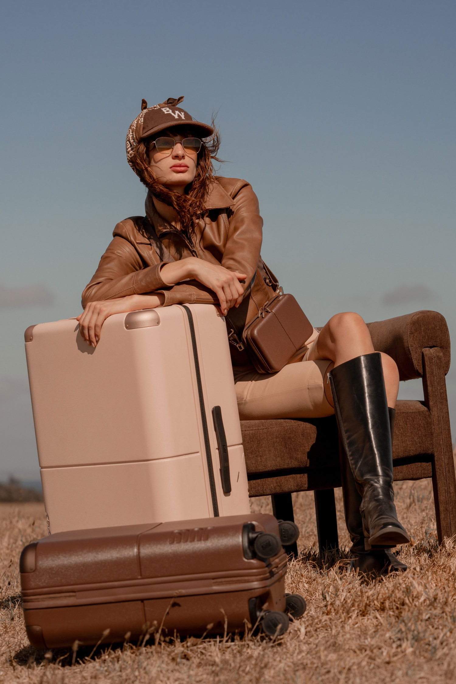 July Brown Luggage Suitcase Collection