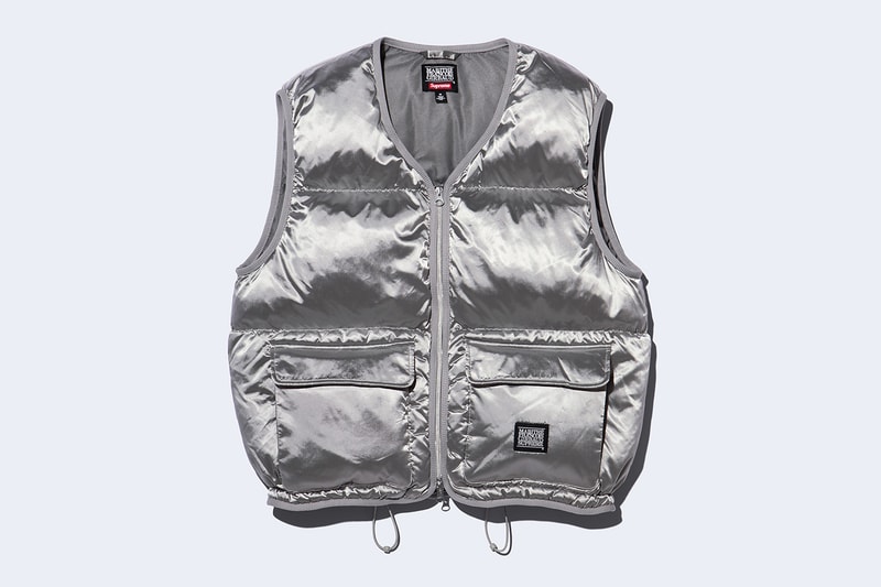 Supreme x Marithé + Françoise Girbaud Spring 2025 Collaboration french fashion house François Girbaud and Marithé Bachellerie western house M+FG   Leather Flight Bomber Jacket, Denim Trucker Jacket, Down Puffer Vest, Hockey Jersey, Hooded Sweatshirt, Leather Cargo Pant, Baggy Jean, Sweatpant, Denim Short, Tee, Camp Cap, Beanie, Tote Bag and Towel