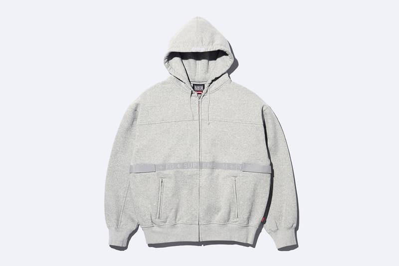 Supreme x Marithé + Françoise Girbaud Spring 2025 Collaboration french fashion house François Girbaud and Marithé Bachellerie western house M+FG   Leather Flight Bomber Jacket, Denim Trucker Jacket, Down Puffer Vest, Hockey Jersey, Hooded Sweatshirt, Leather Cargo Pant, Baggy Jean, Sweatpant, Denim Short, Tee, Camp Cap, Beanie, Tote Bag and Towel