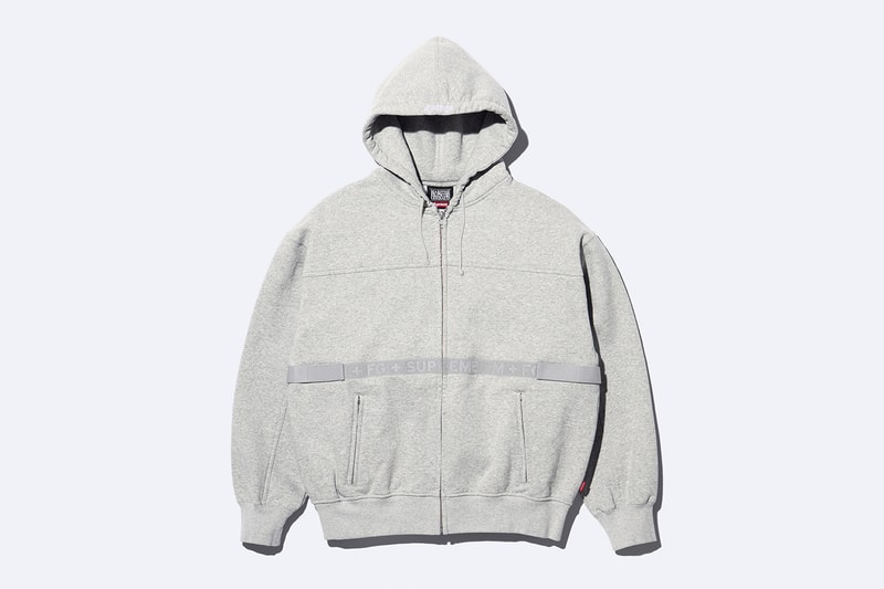 Supreme x Marithé + Françoise Girbaud Spring 2025 Collaboration french fashion house François Girbaud and Marithé Bachellerie western house M+FG   Leather Flight Bomber Jacket, Denim Trucker Jacket, Down Puffer Vest, Hockey Jersey, Hooded Sweatshirt, Leather Cargo Pant, Baggy Jean, Sweatpant, Denim Short, Tee, Camp Cap, Beanie, Tote Bag and Towel