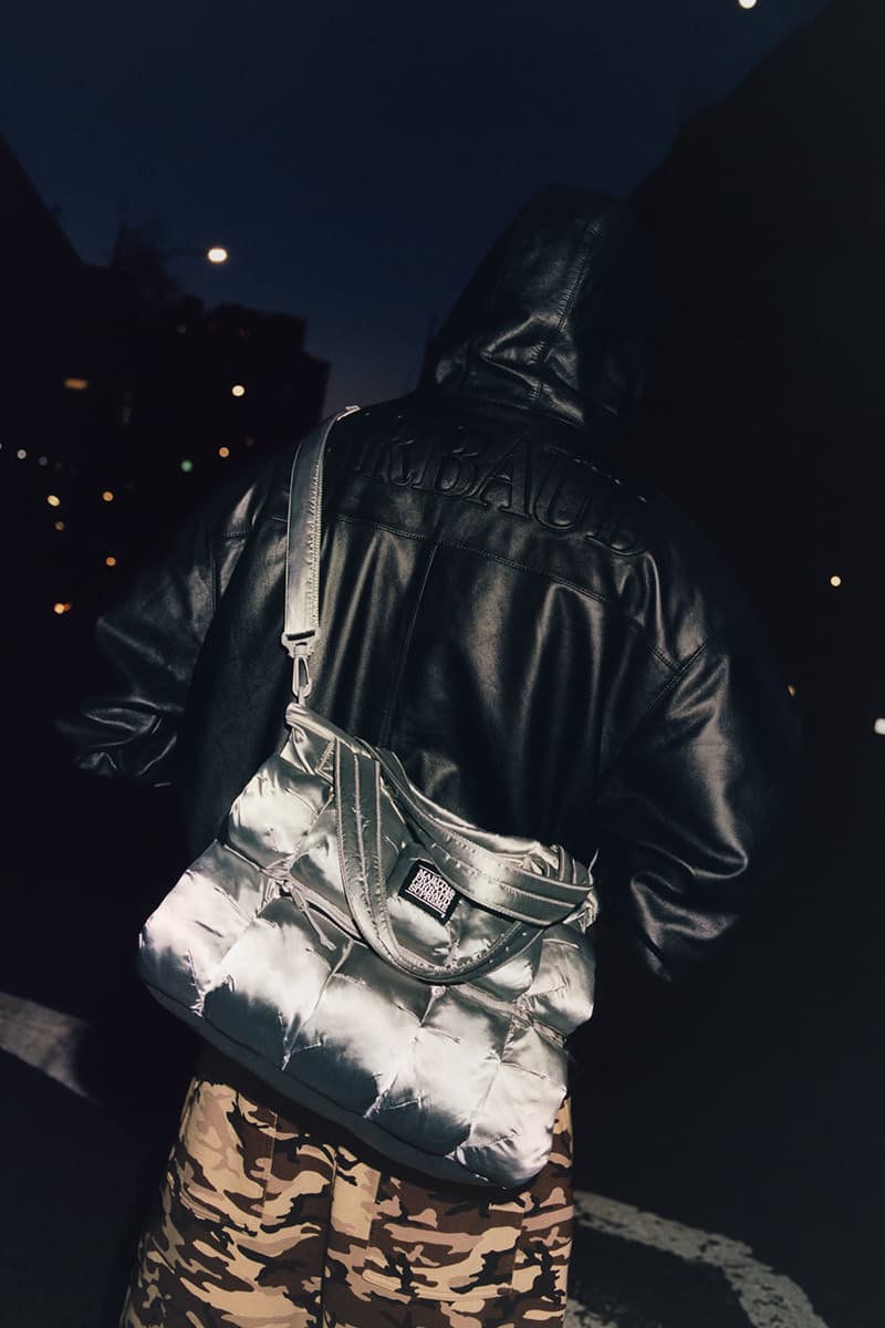 Supreme x Marithé + Françoise Girbaud Spring 2025 Collaboration french fashion house François Girbaud and Marithé Bachellerie western house M+FG   Leather Flight Bomber Jacket, Denim Trucker Jacket, Down Puffer Vest, Hockey Jersey, Hooded Sweatshirt, Leather Cargo Pant, Baggy Jean, Sweatpant, Denim Short, Tee, Camp Cap, Beanie, Tote Bag and Towel