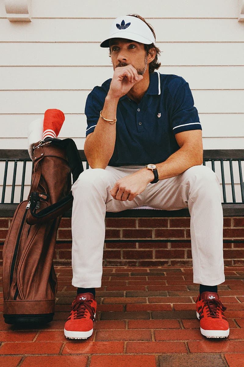 adidas originals golf trefoil collection apparel gazelle stan smith samba coursecup