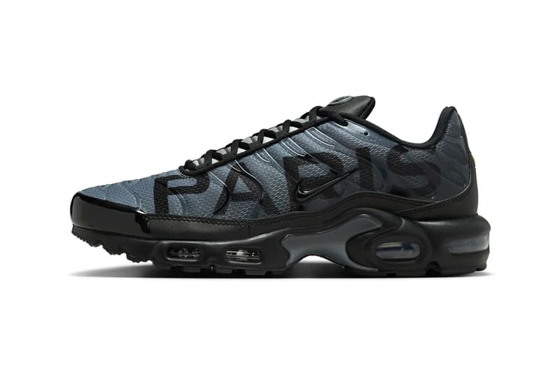 Paris Saint-Germain Join Forces for Collaborative Nike Air Max Plus psg Release info football club black particle grey anthracite