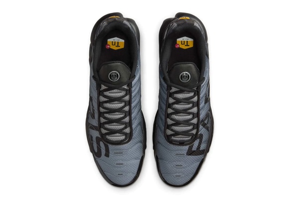 Paris Saint-Germain Join Forces for Collaborative Nike Air Max Plus psg Release info football club black particle grey anthracite