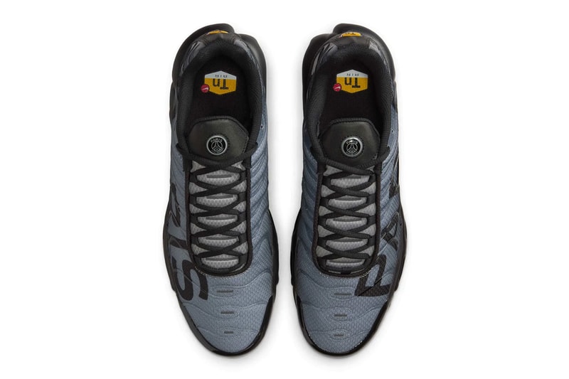 Paris Saint-Germain Join Forces for Collaborative Nike Air Max Plus psg Release info football club black particle grey anthracite