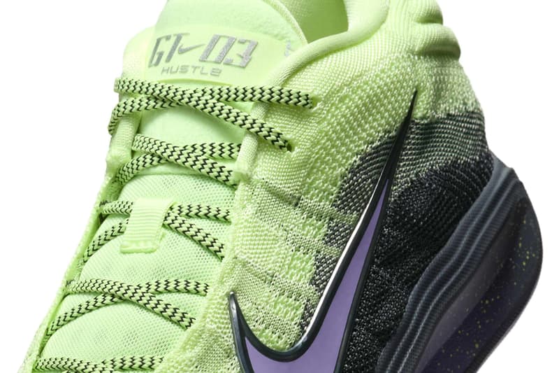 Victor Wembanyama Nike GT Hustle 3 “Barely Volt” FV5953-700 Release Info Barely Volt/Metallic Silver-Dark Grey-Purple Agate swoosh alien french paris nba san antonio spurs