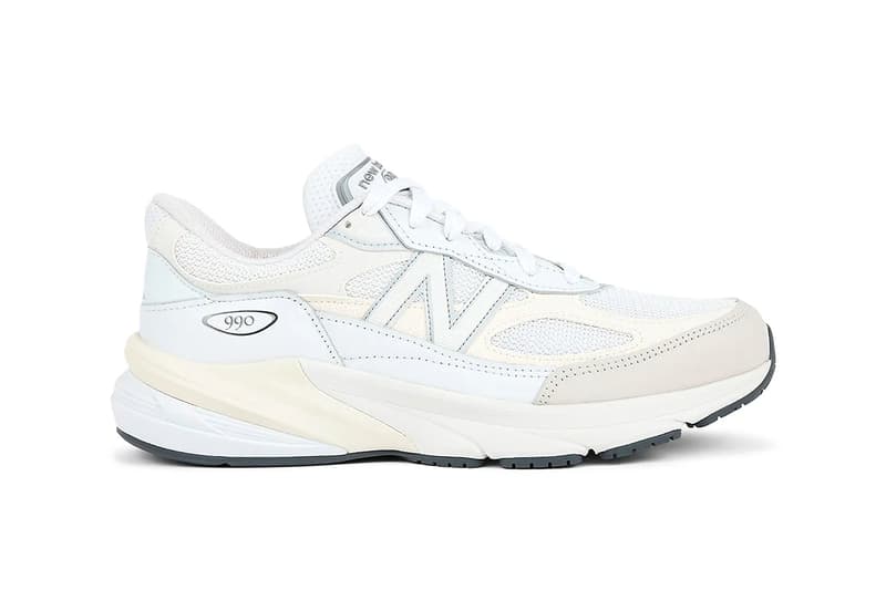 New Balance 990v6 "White/Sea Salt" U990GB6 Release Info made in usa nb all white runner sneakers dad shoes summer