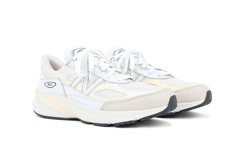 New Balance 990v6 "White/Sea Salt" U990GB6 Release Info made in usa nb all white runner sneakers dad shoes summer