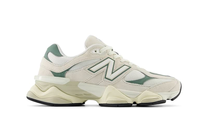 New Balance 9060 "Juniper" Release Info Linen/Dark Juniper U9060EEI spring april 2025 green white cream sail suede mesh leather