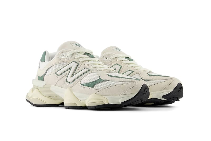New Balance 9060 "Juniper" Release Info Linen/Dark Juniper U9060EEI spring april 2025 green white cream sail suede mesh leather