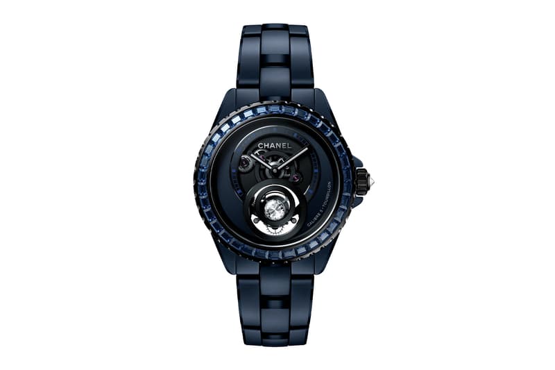 Chanel J12 Receives Midnight-Blue Makeover bleu diamond tourbillon bleu x ray sapphires