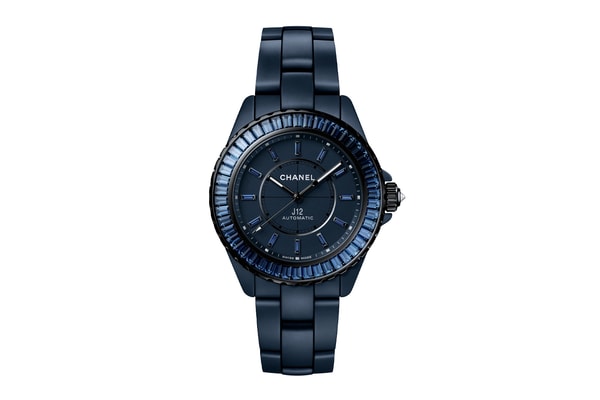Chanel J12 Receives Midnight-Blue Makeover bleu diamond tourbillon bleu x ray sapphires