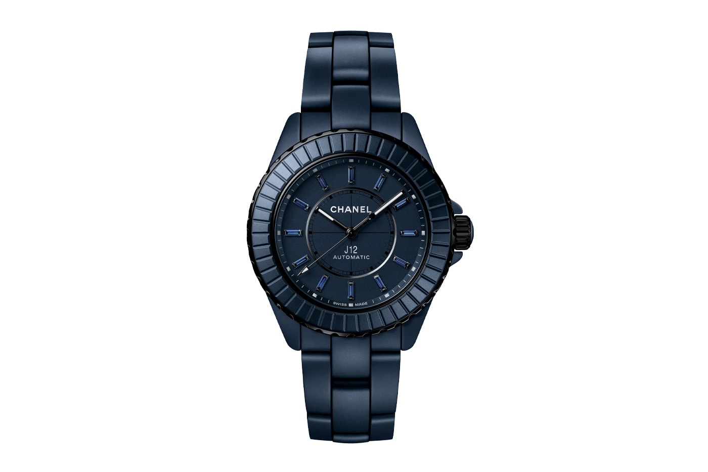 Chanel J12 Receives Midnight-Blue Makeover bleu diamond tourbillon bleu x ray sapphires