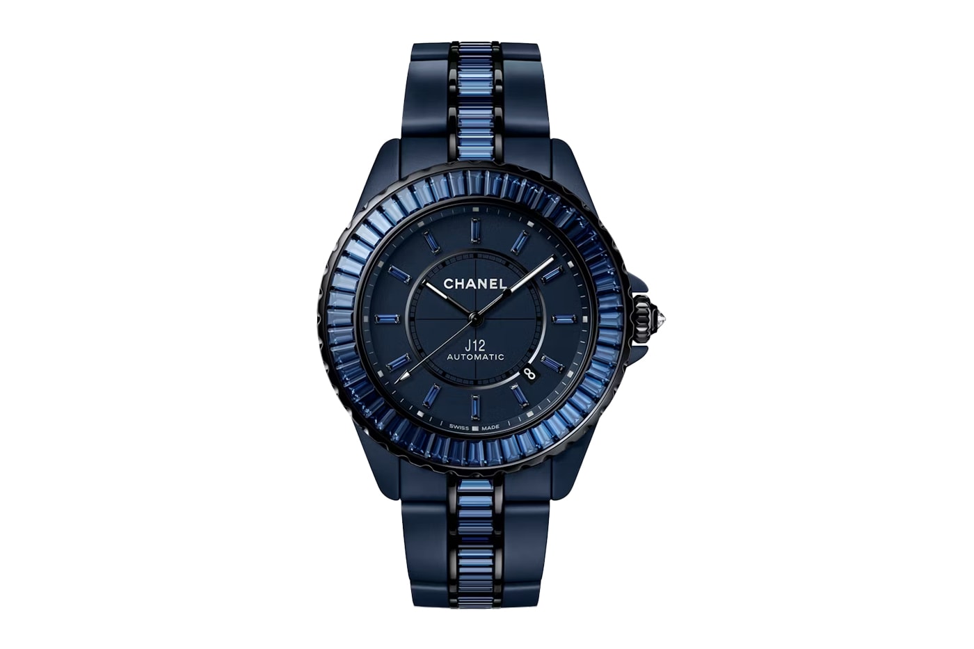 Chanel J12 Receives Midnight-Blue Makeover bleu diamond tourbillon bleu x ray sapphires