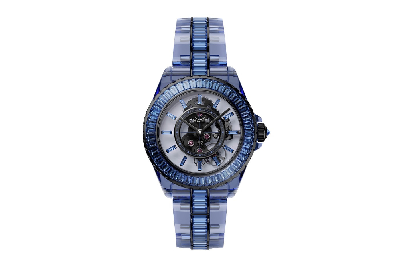 Chanel J12 Receives Midnight-Blue Makeover bleu diamond tourbillon bleu x ray sapphires