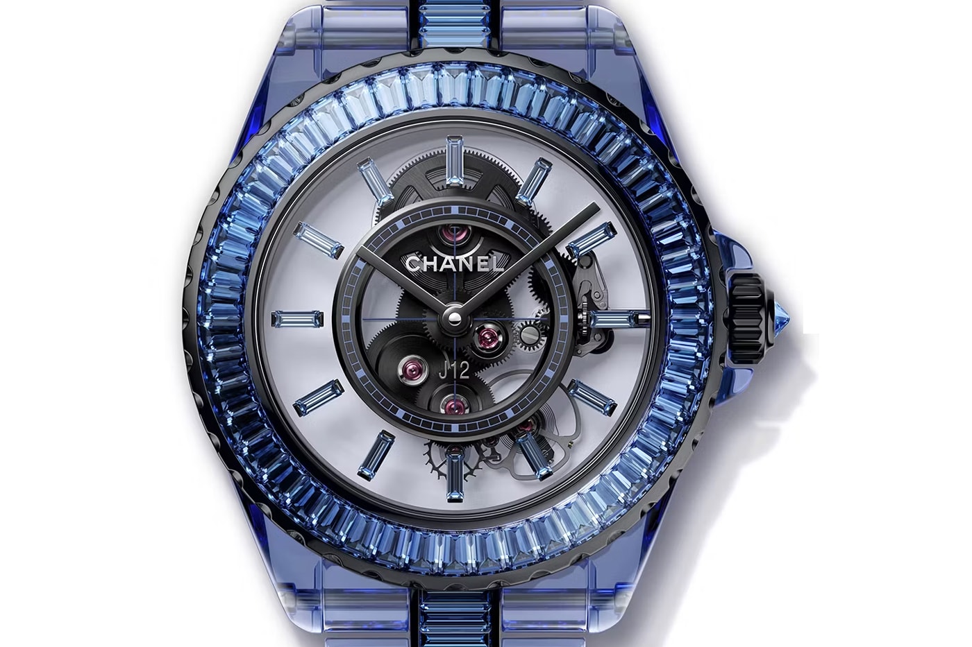 Chanel J12 Receives Midnight-Blue Makeover bleu diamond tourbillon bleu x ray sapphires