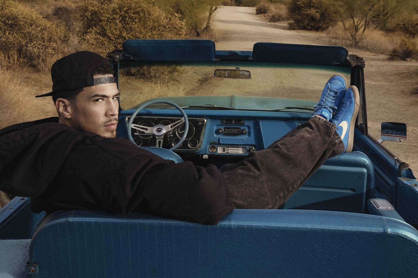 Devin Booker Releases Nike "Chevy" Collection Nike Blazer Low “Chevy”  Team Dark Green/Sail-Gum Yellow HV2197-300 Nike Book 1 “Chevy” IH0890-700 canary yellow chevrolet 
