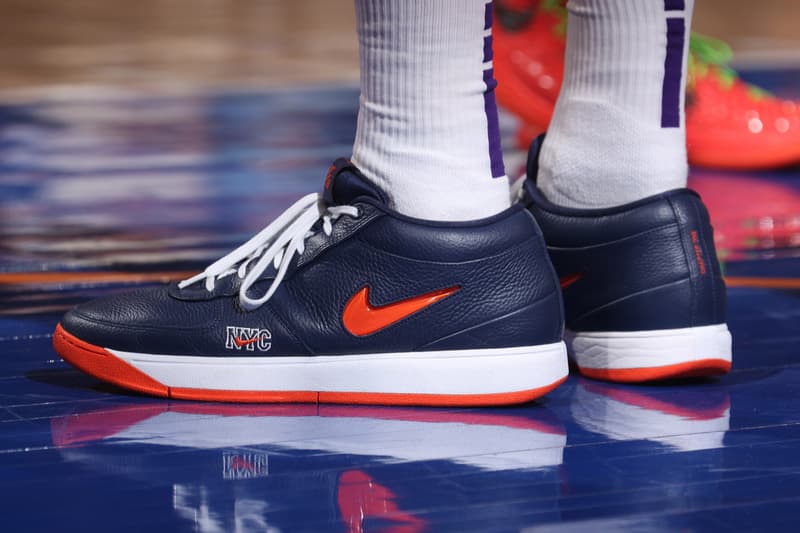 Devin Booker Reveals Nike Book 1 "Jewel Swoosh NYC" PE Air Force 1 "Jewel Swoosh" Madison Square Garden new york msg