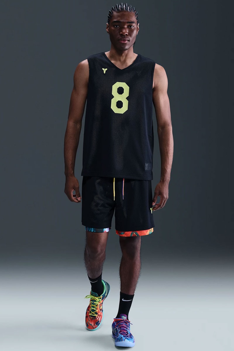 Nike’s “What The Kobe?” Apparel Collection Kobe Bryant Mamba Day jerseys basketball black mamba logo colorful tees tshirts Dri-FIT Reversible Jersey Dri-FIT Reversible Basketball Shorts Therma-FIT Pullover Hoodie T-shirts Release Info 
