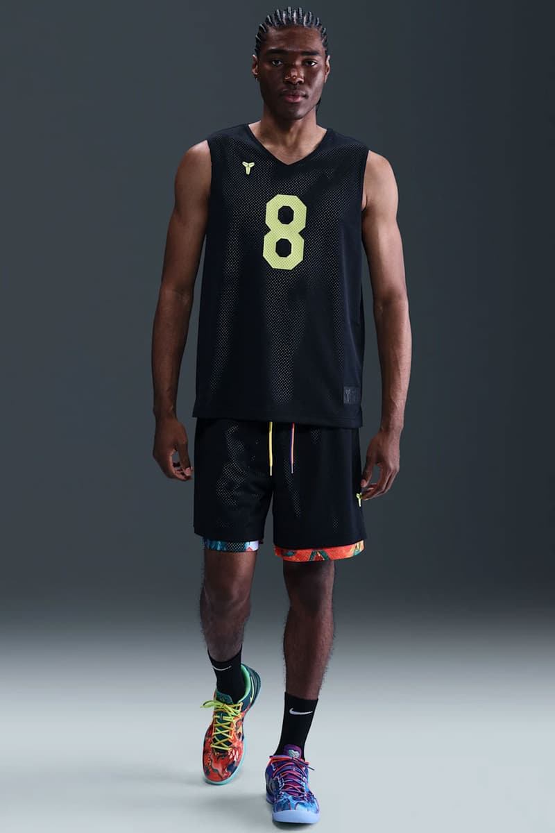 Nike’s “What The Kobe?” Apparel Collection Kobe Bryant Mamba Day jerseys basketball black mamba logo colorful tees tshirts Dri-FIT Reversible Jersey Dri-FIT Reversible Basketball Shorts Therma-FIT Pullover Hoodie T-shirts Release Info