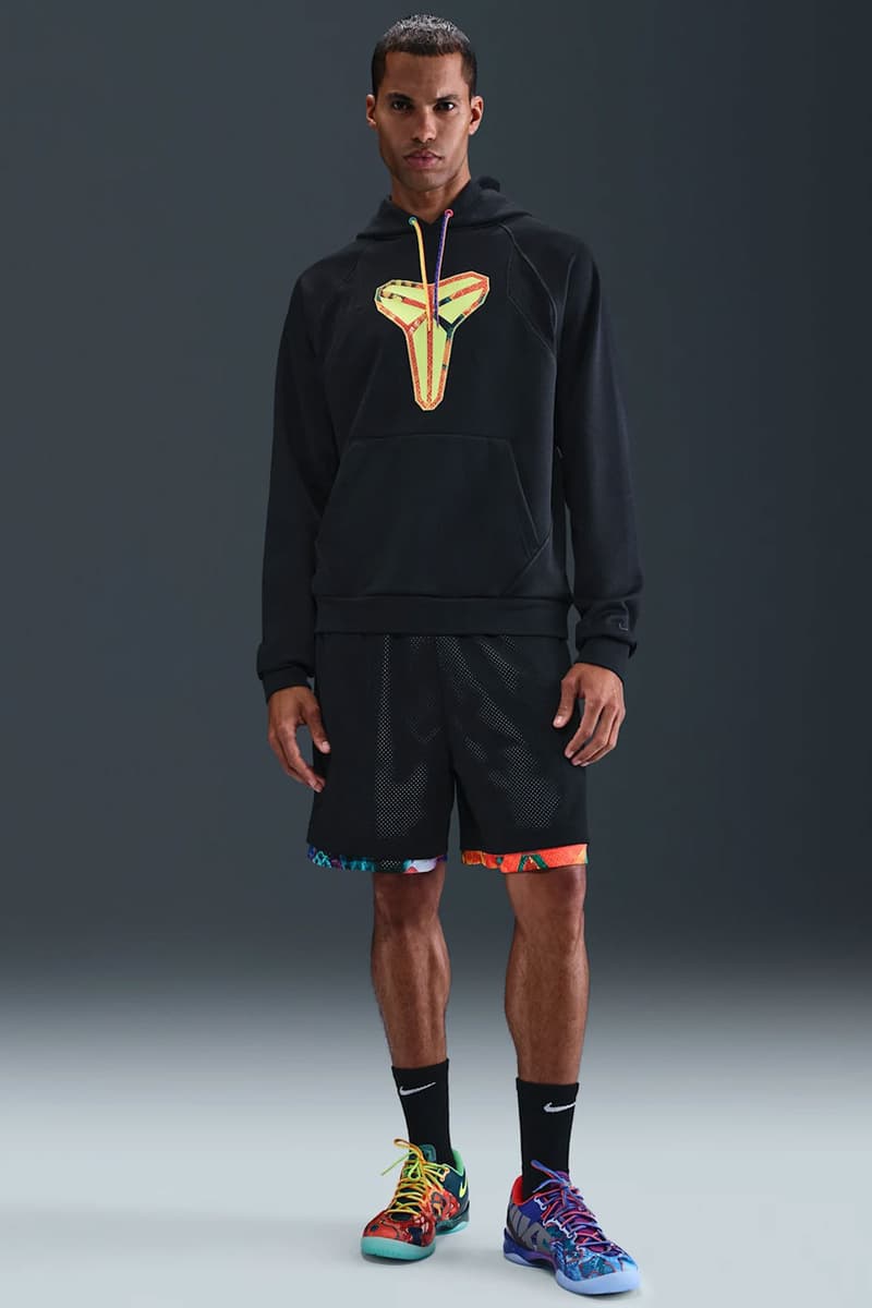 Nike’s “What The Kobe?” Apparel Collection Kobe Bryant Mamba Day jerseys basketball black mamba logo colorful tees tshirts Dri-FIT Reversible Jersey Dri-FIT Reversible Basketball Shorts Therma-FIT Pullover Hoodie T-shirts Release Info