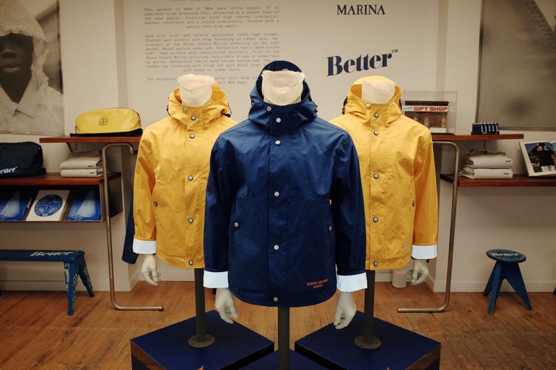 Stone Island Marina x Better Gift Shop Connect on Collaborative Colorway and Pop-Up release info blue limited edition price 