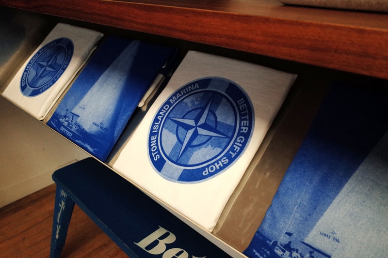 Stone Island Marina x Better Gift Shop Connect on Collaborative Colorway and Pop-Up release info blue limited edition price 