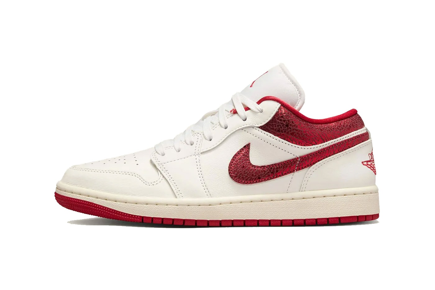 Air Jordan 1 Low “Ruby” HJ9338-106 Jordan Brand Sail/Team Red-Varsity Red Summer 2025 Release Info 