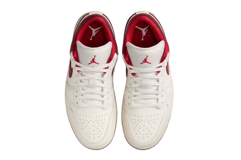 Air Jordan 1 Low “Ruby” HJ9338-106 Jordan Brand Sail/Team Red-Varsity Red Summer 2025 Release Info 