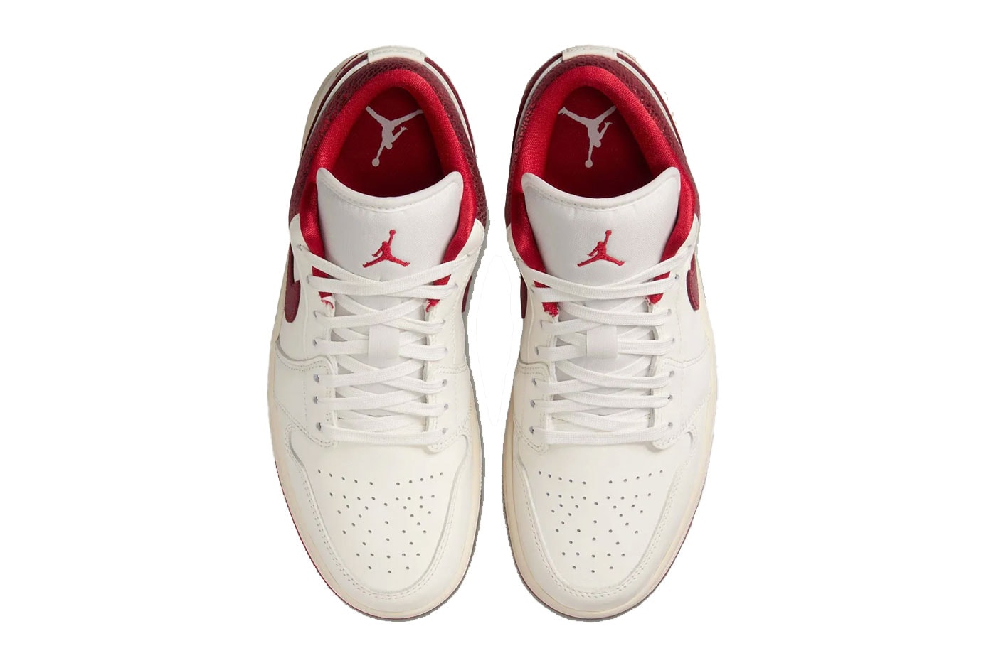 Air Jordan 1 Low “Ruby” HJ9338-106 Jordan Brand Sail/Team Red-Varsity Red Summer 2025 Release Info 